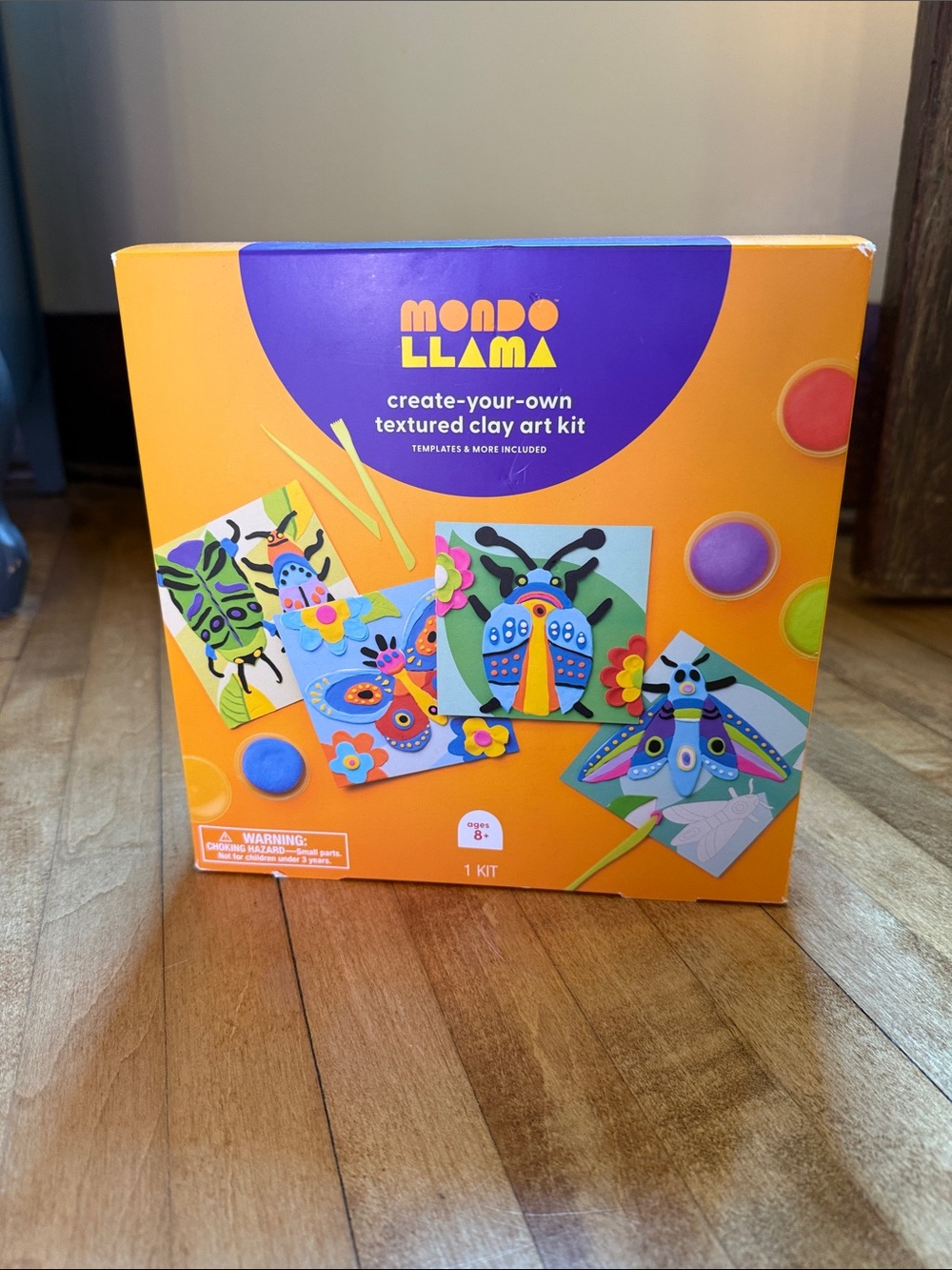 Mondo Llama Create-Your-Own Textured Clay Art Kit - Orange